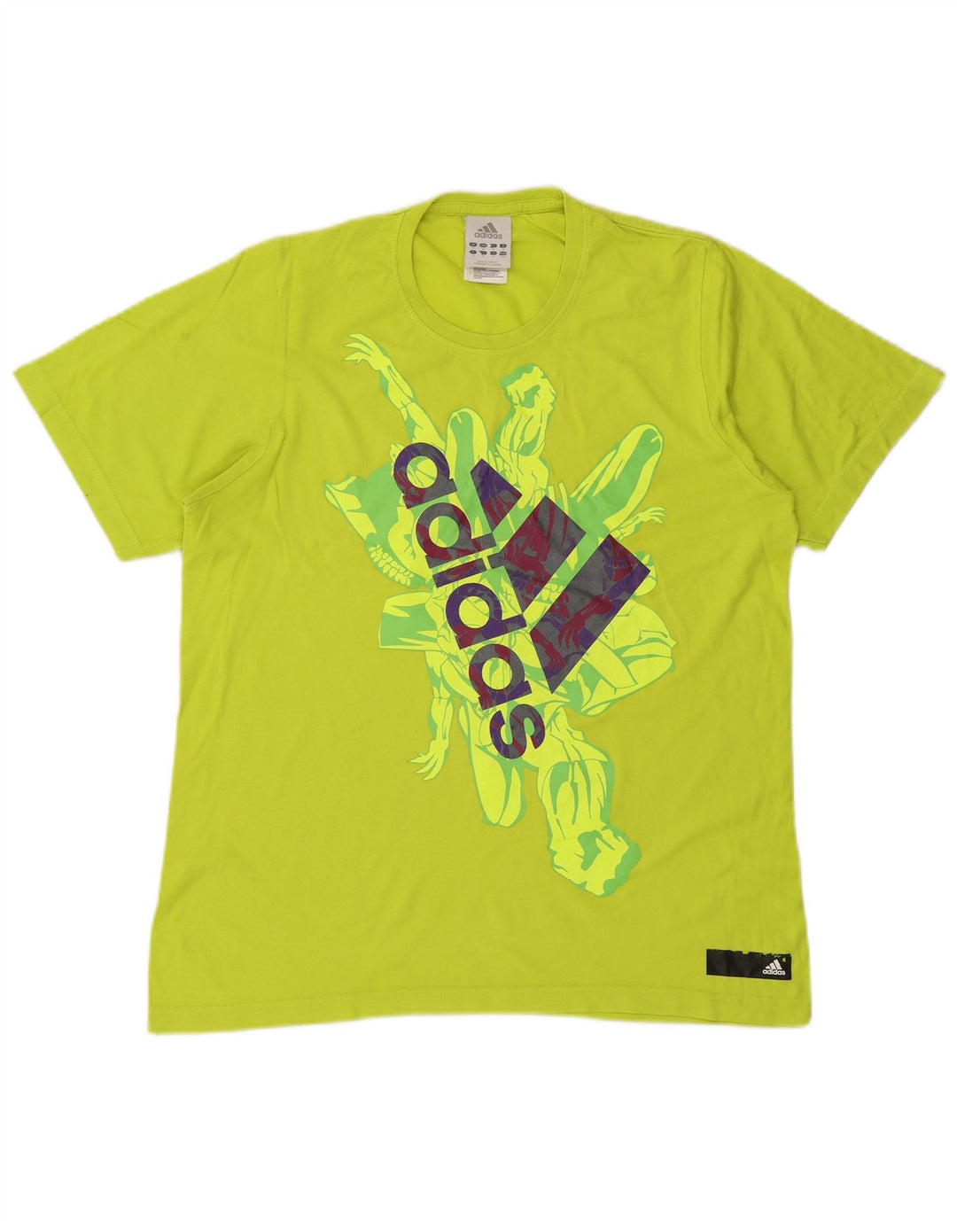 Adidas grafisk T-shirt top mellem grøn bomuld til mænd