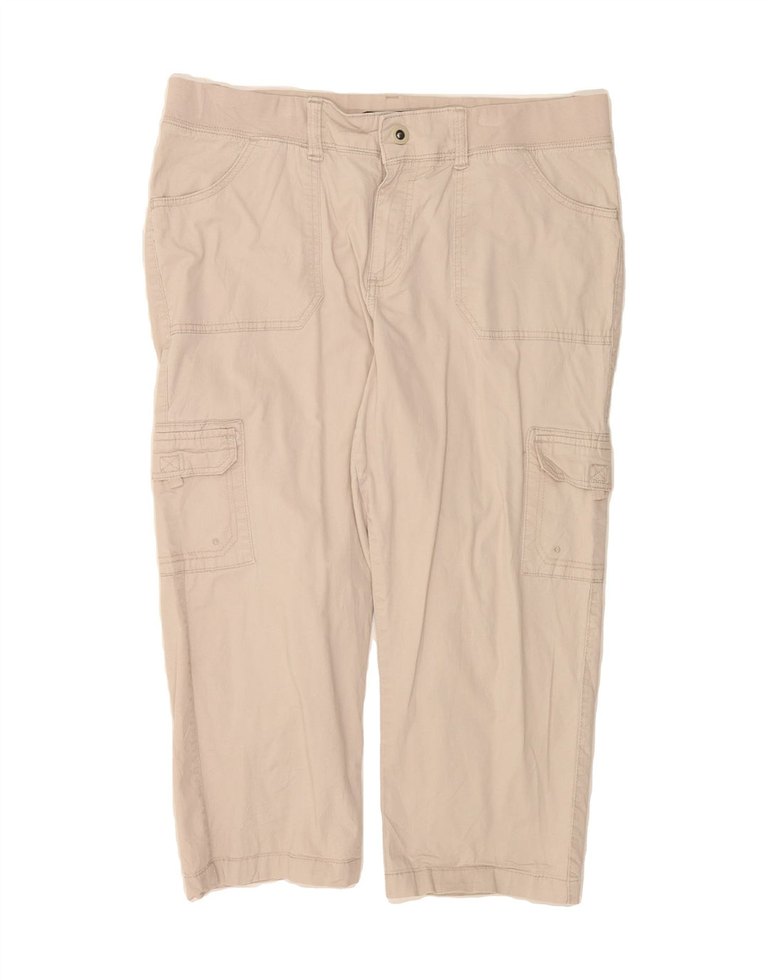 LEE Womens Cargo Capri Trousers US 16 2XL W36 L22 Beige Cotton Vintage Lee and Second-Hand Lee from Messina Hembry 