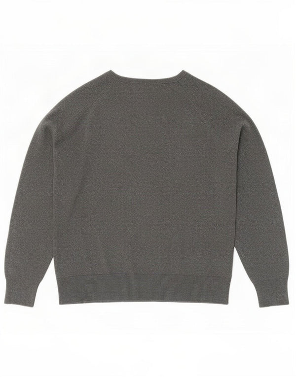 Zara női csónaknyakú pulóver UK 18 XL szürke viszkóz