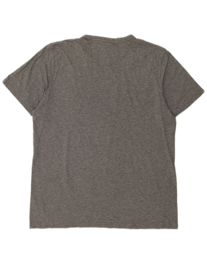 Puma Mens Graphic T-Shirt Top Large Grey Flecked Cotton