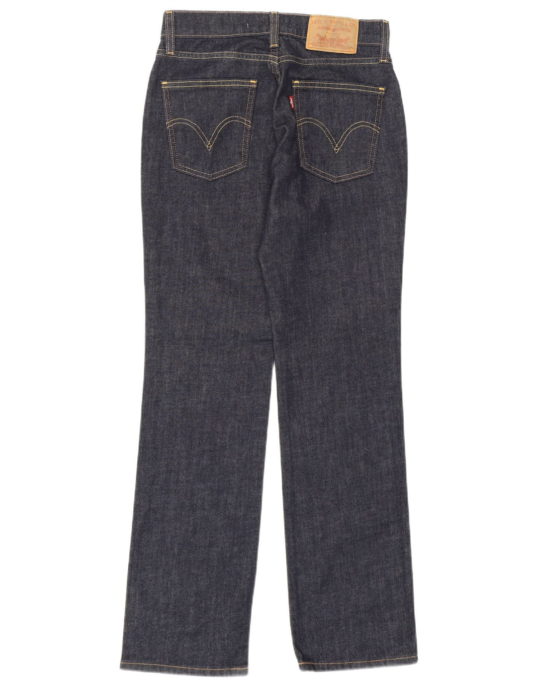 Levi's Dame 528 Straight Jeans W27 L30 Marineblå Bomuld