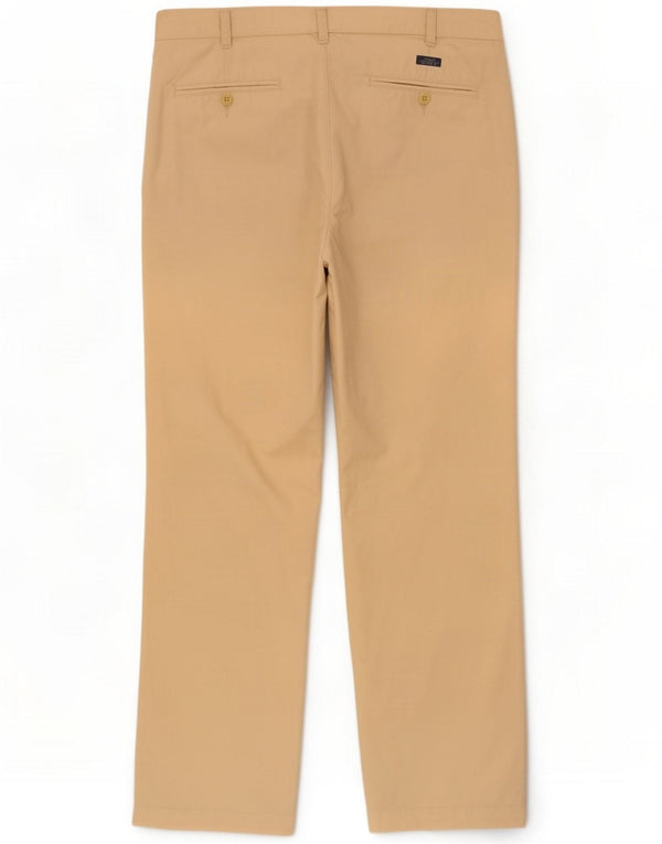 Marks & Spencer Mens Blue Harbor Pegged Chino Trousers W34 L31 Beige