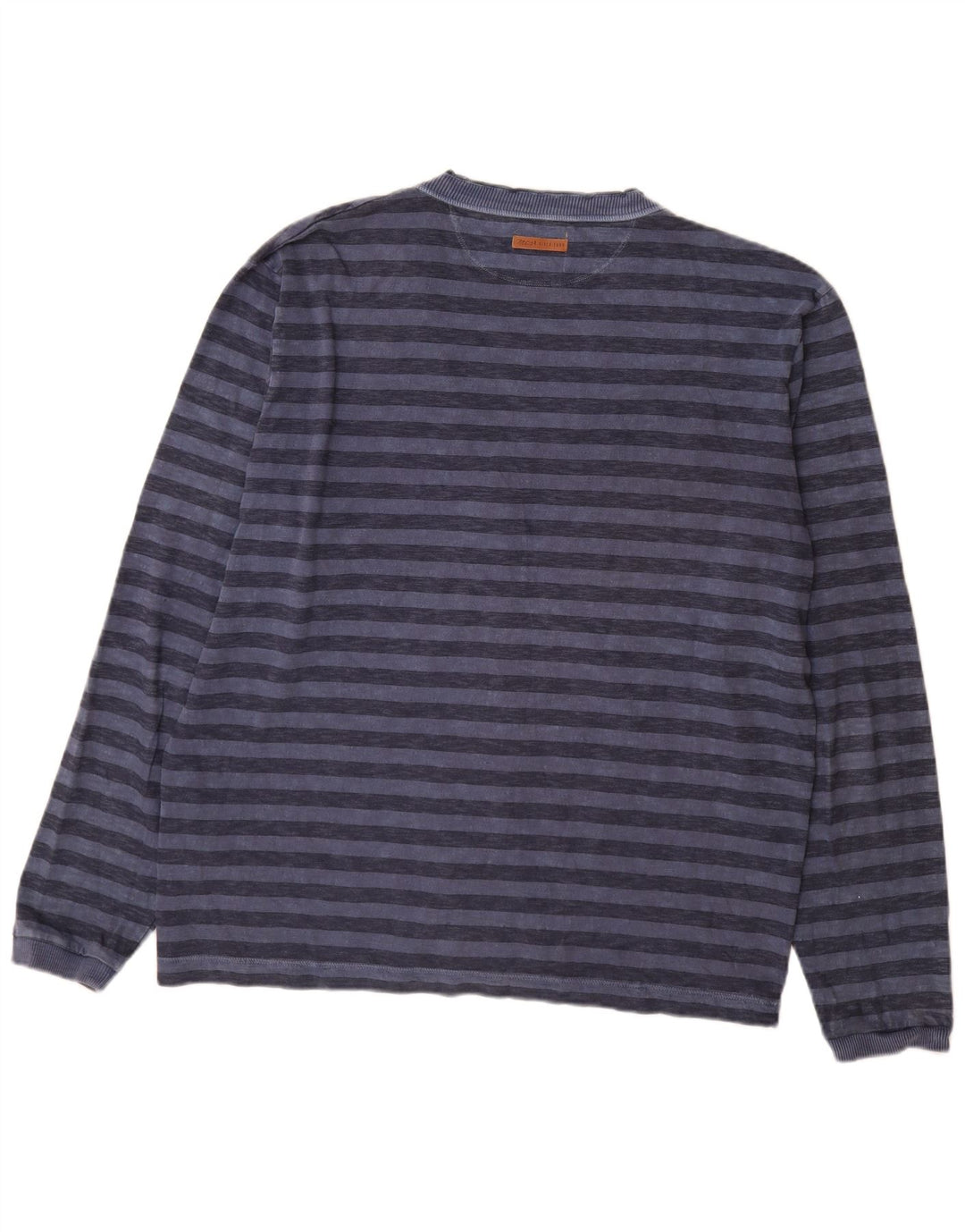 Marlboro Classics Mens Cardigan Sweater 2XL Blue Striped Cotton
