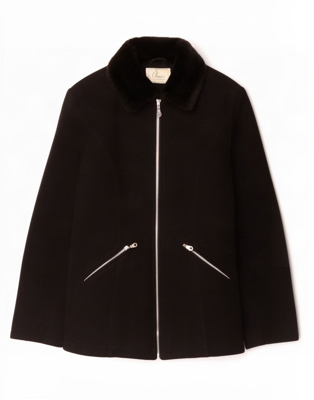 Γυναικείο πανωφόρι St. Bernard UK 10 Small Black Wool