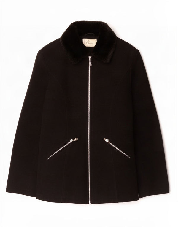 Γυναικείο πανωφόρι St. Bernard UK 10 Small Black Wool