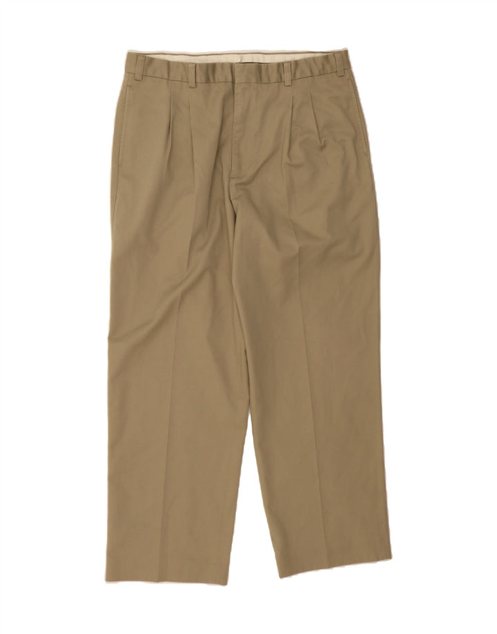 L.L.BEAN Mens Pegged Chino Trousers W38 L30 Beige Cotton Vintage L.L.Bean and Second-Hand L.L.Bean from Messina Hembry 