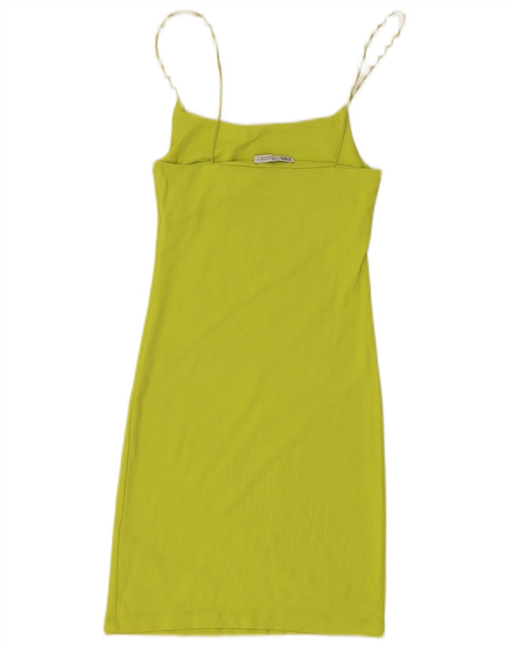 Zara Dame Sundress UK 12 Medium Green Bomuld