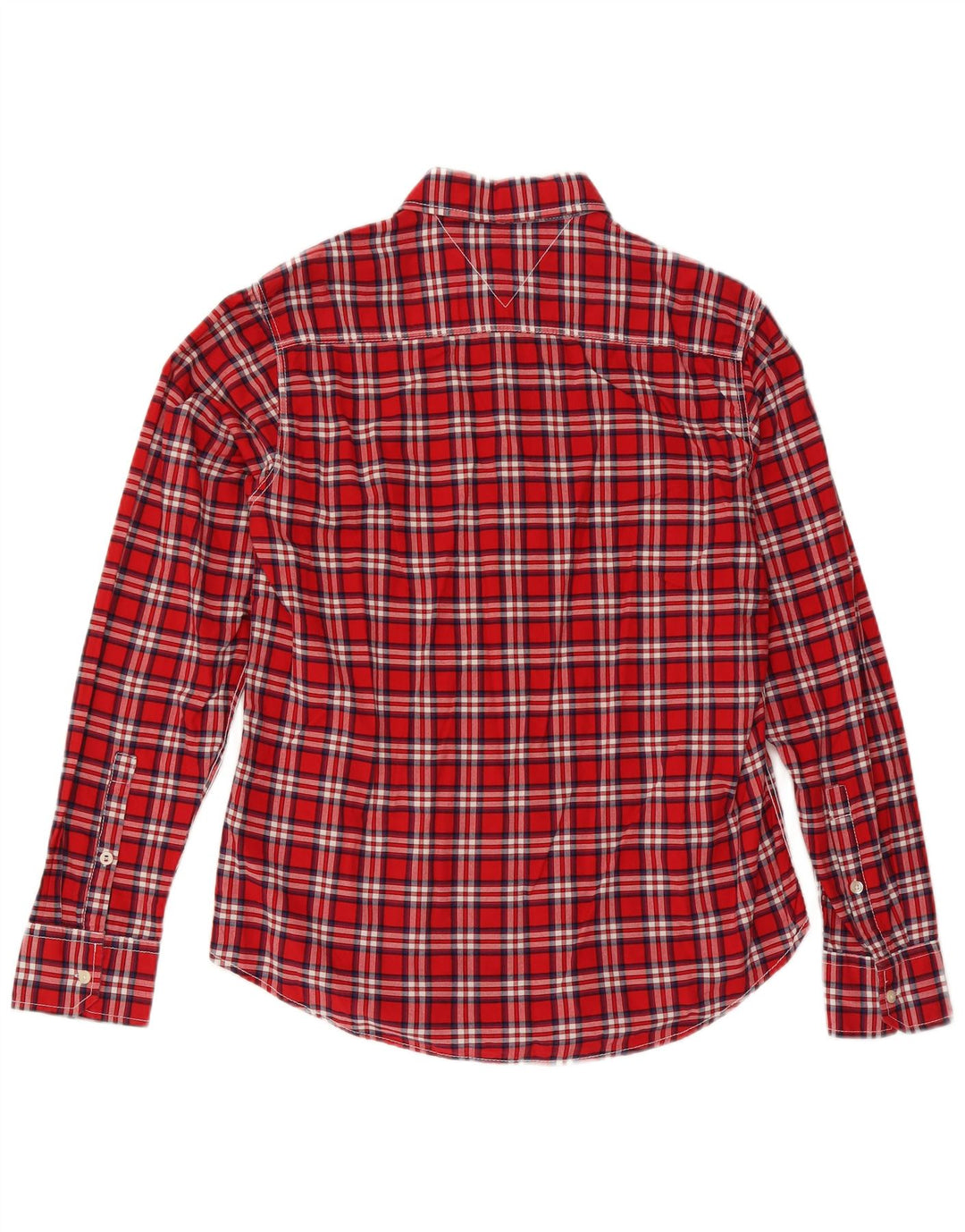 Tommy Hilfiger Mens Shirt XL Red Check Cotton
