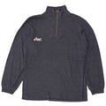 Asics Herren-Sweatshirt mit grafischem Reißverschluss und Rundhalsausschnitt, groß, marineblau meliert