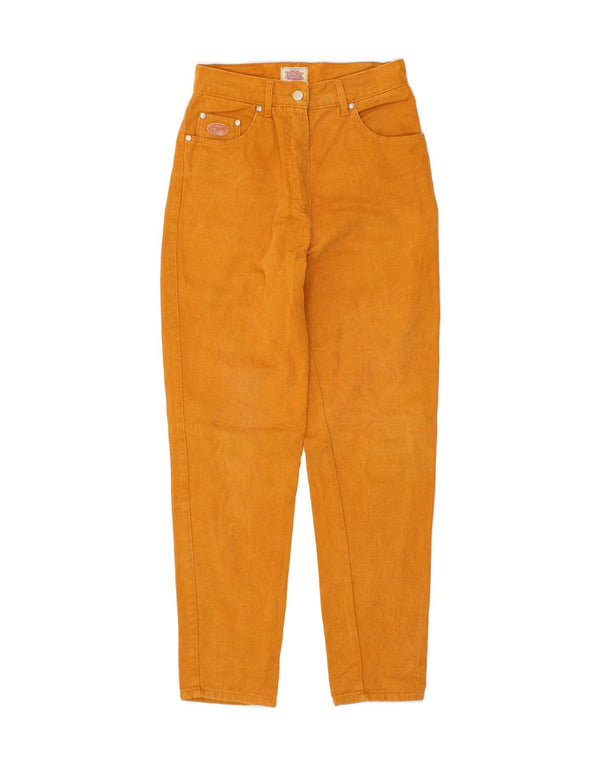 DUK Womens Tapered Casual Trousers IT 44 Medium W28 L29 Orange Cotton