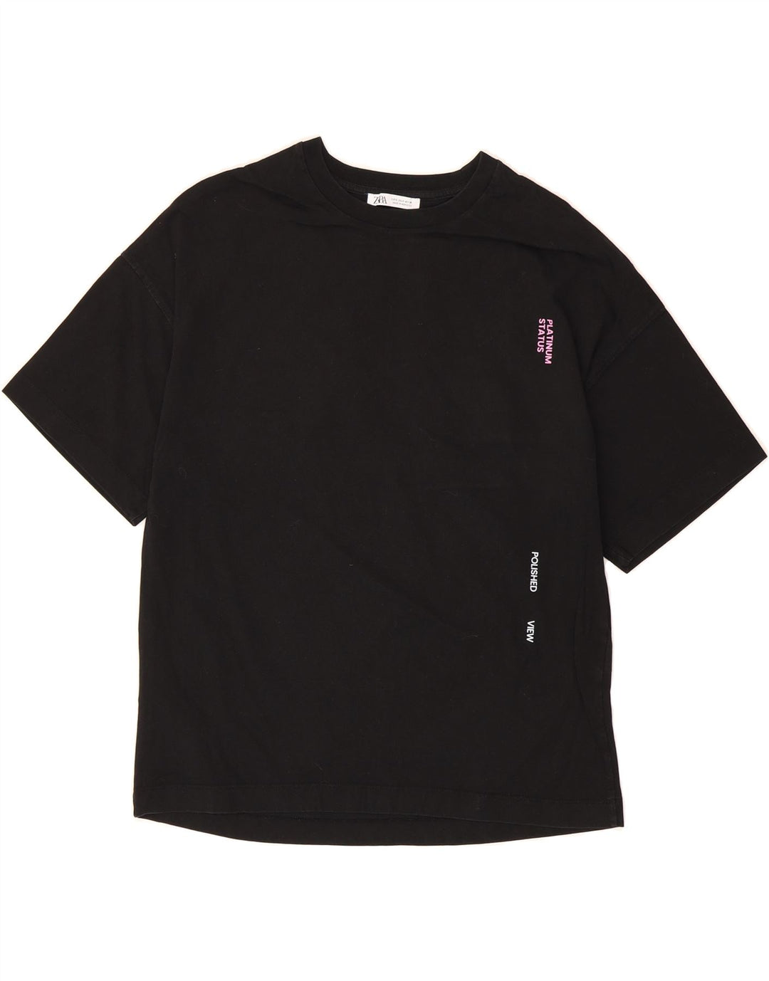 ZARA Mens Graphic T-Shirt Top Small Black Vintage Zara and Second-Hand Zara from Messina Hembry 