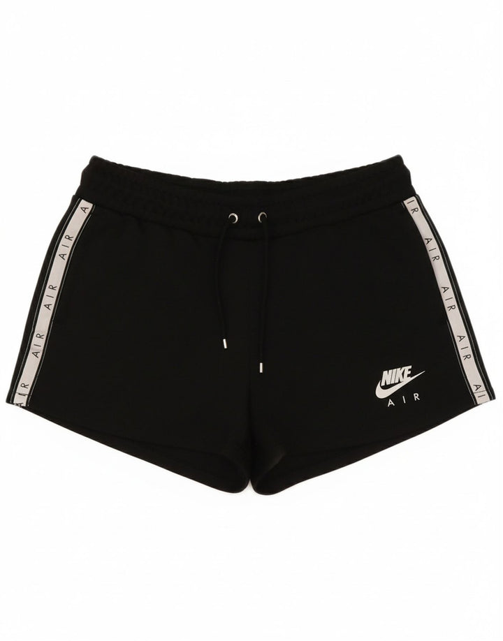 NIKE Womens Graphic Sport Shorts UK 10 Small  Black Polyester