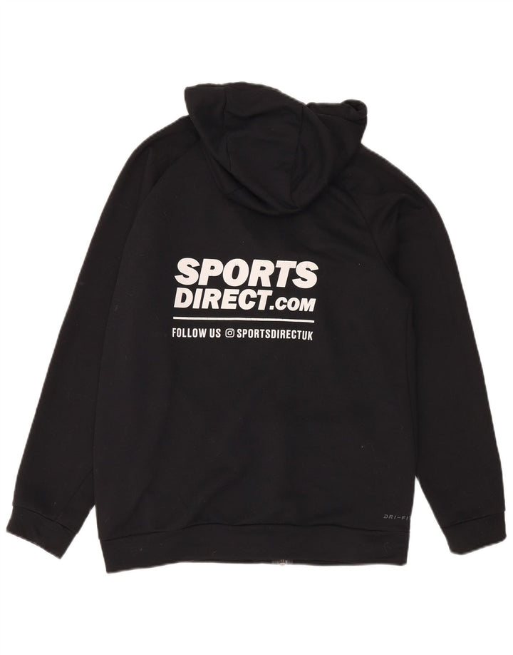 Nike Mens Dri Fit Graphic Zip Hoodie Sweater Small Black Polyester