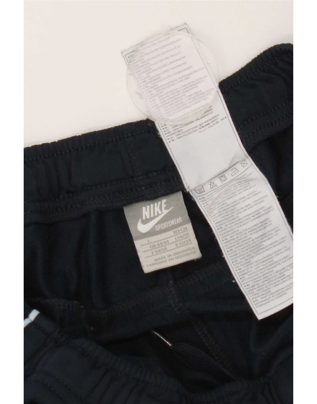 Nike Mens Tracksuit Trousers Joggers Large Navy Blue Polyester