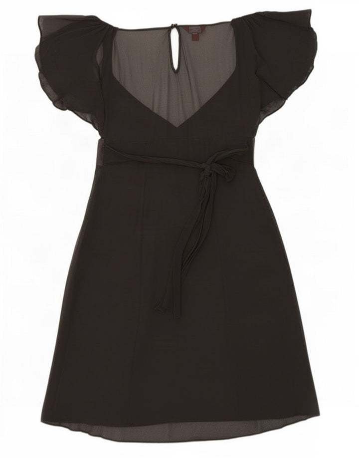 Monsoon Damen Empire-Kleid UK 12 Medium Schwarz