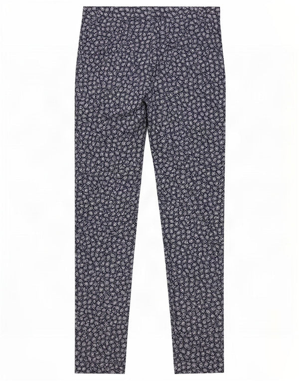 Pantaloni chino da donna Massimo Dutti EU 38 Small W28 L27 Blu navy maculato