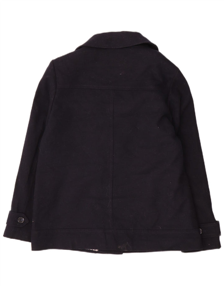 Marks & Spencer Womens Bomber Jacket UK 14 Large Navy Blue Polyester