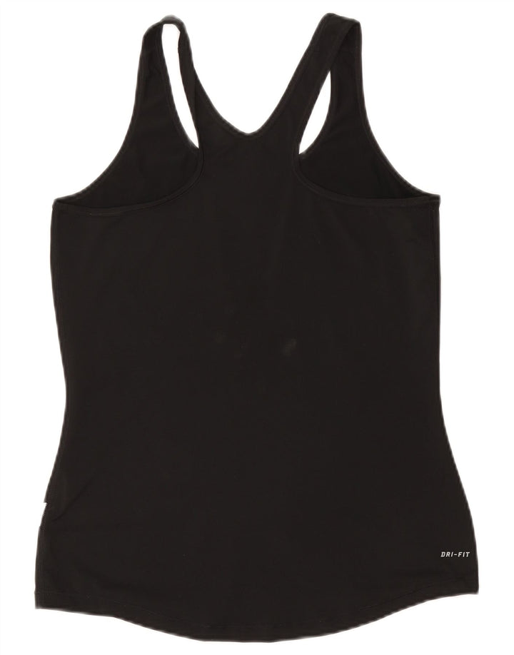 Nike Womens Dri Fit Graphic Vest Top UK 14 Large Black
