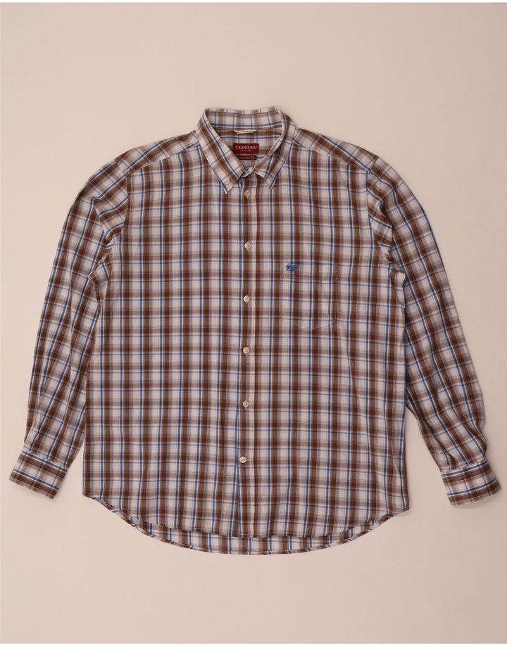CARRERA Mens Regular Fit Shirt XL Brown Check