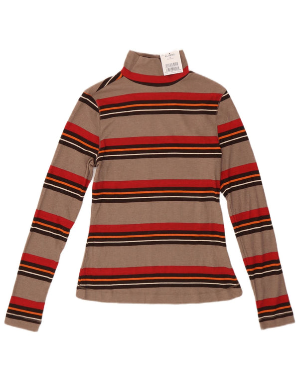Successivo Top da donna a maniche lunghe UK 12 Cotone a righe beige medio