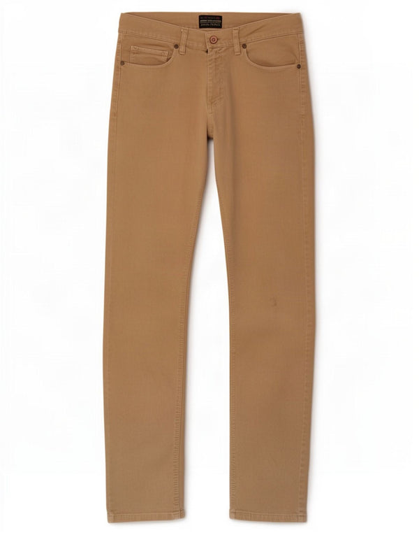 Pantaloni casual pentru bărbați Zara Slim Fit EU 42 Large W32 L33 Bej Bumbac