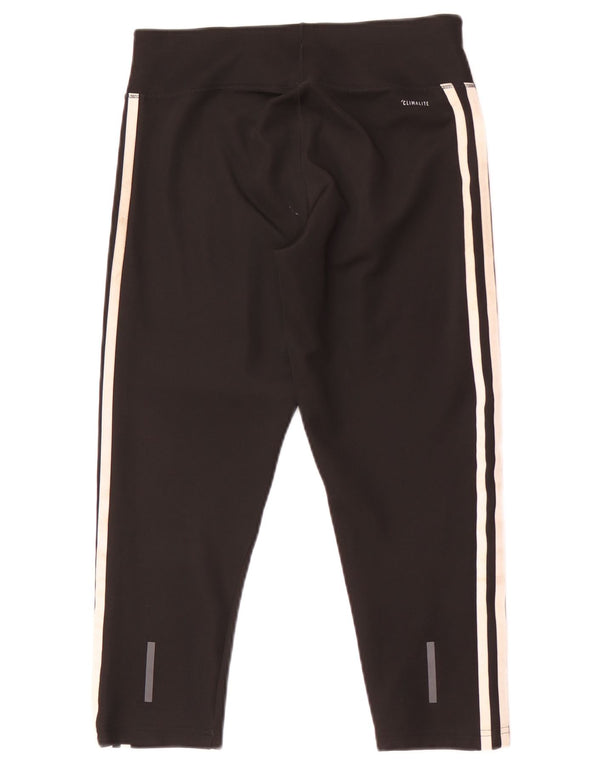 Adidas Damen Capri-Leggings UK 8/10 Small Schwarz Polyester Sport