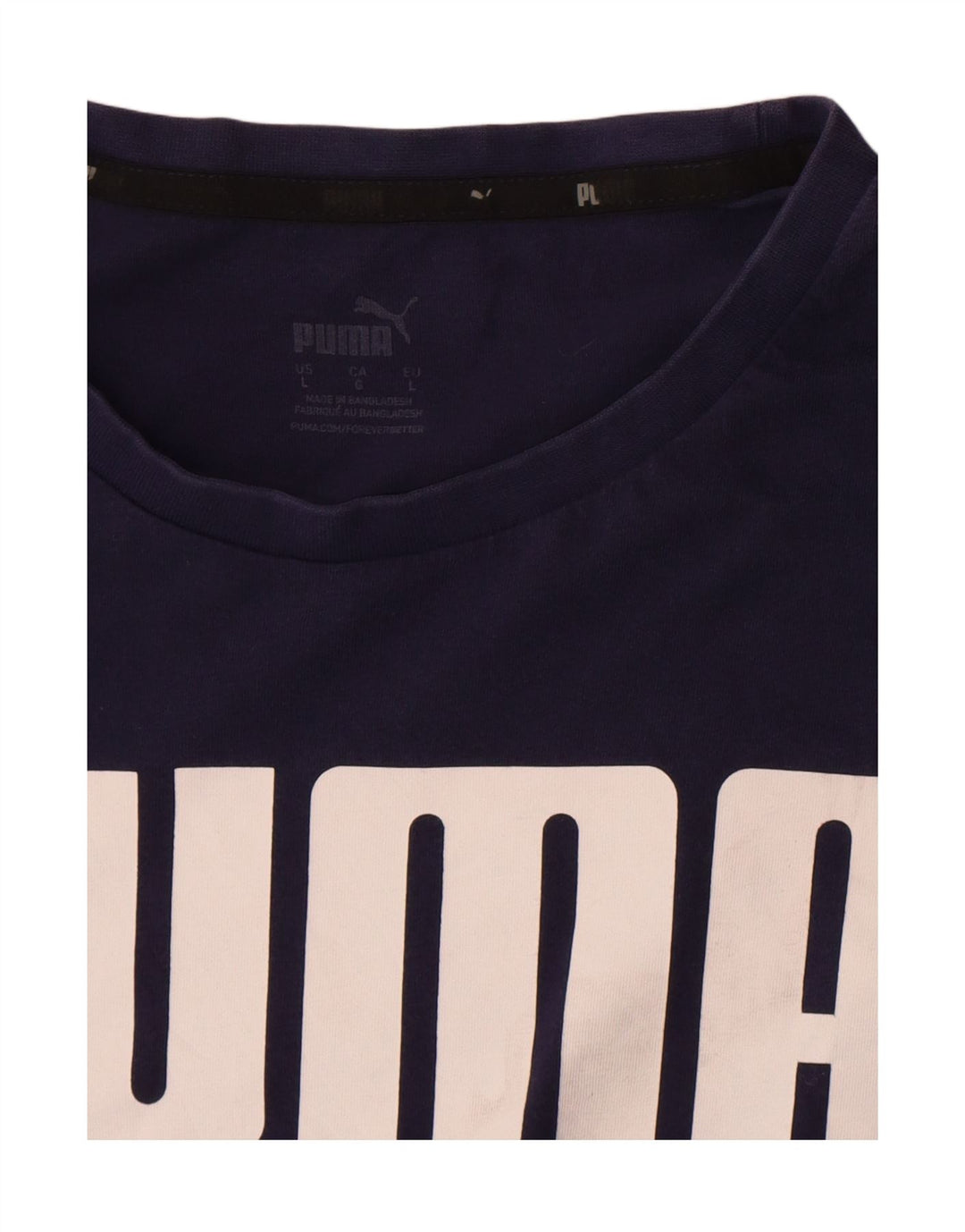 Puma Mens Graphic T-Shirt Top Large Navy Blue