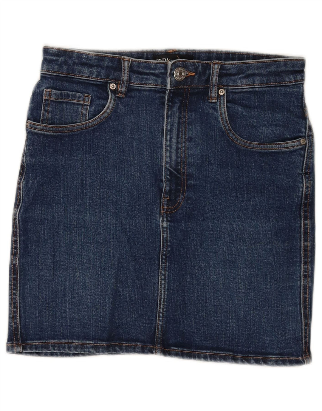Zara Mujer Mini Falda Vaquera Mediana W28 Azul