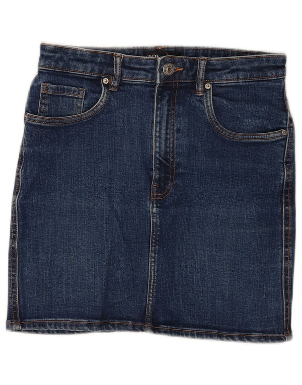 Mini gonna di jeans Zara da donna media W28 blu