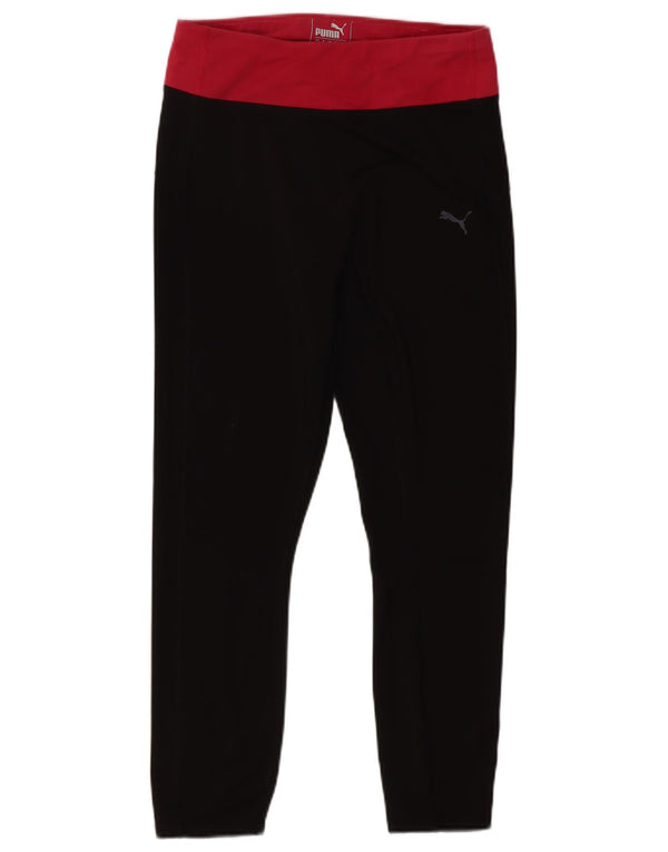 Puma Legging court pour femme UK 8 Small Noir Colorblock Polyester