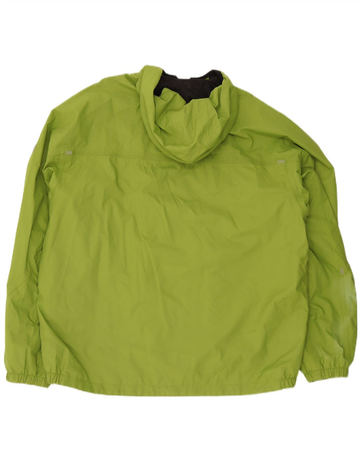 Timberland Mens Hooded Rain Jacket UK 44 2XL Green Polyester