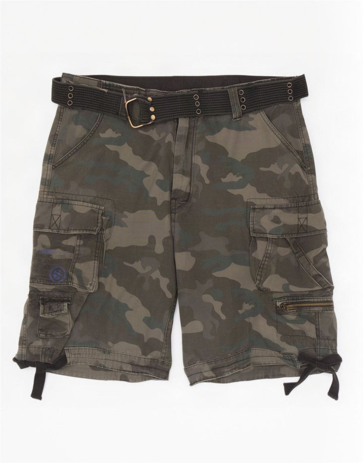 Brandit Mens Cargo Shorts 3XL W40 Green Camouflage