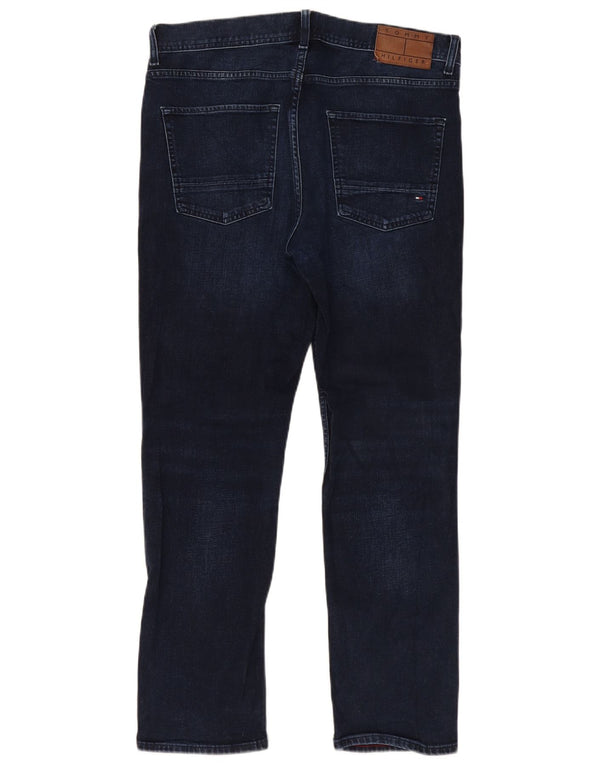 Tommy Hilfiger Mens Denton Straight Jeans W34 L30 Navy Blue Cotton