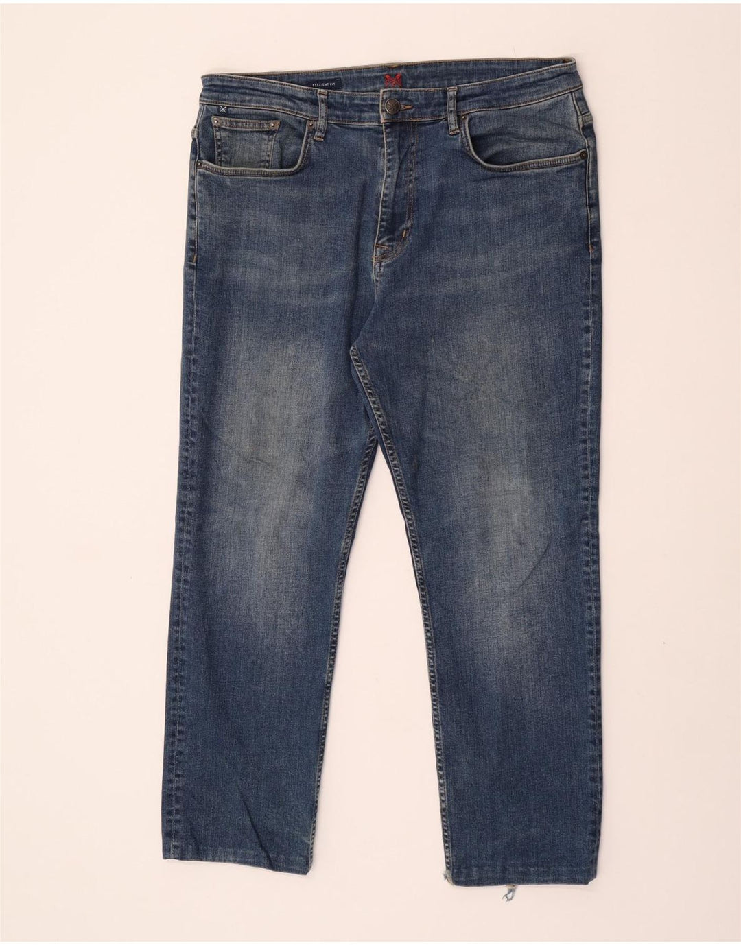Crew Clothing Mens Regular Straight Jeans W38 L27 Blue Cotton