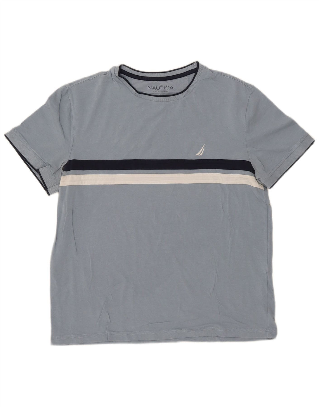 Nautica Mens T-Shirt Top Large Blue Cotton