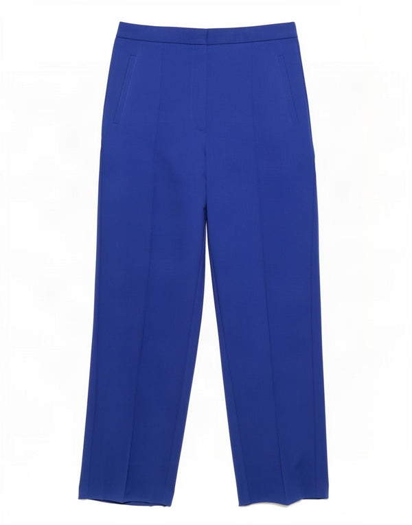 Zara Damen Tapered Chino Hose Medium W28 L27 Blau Polyester