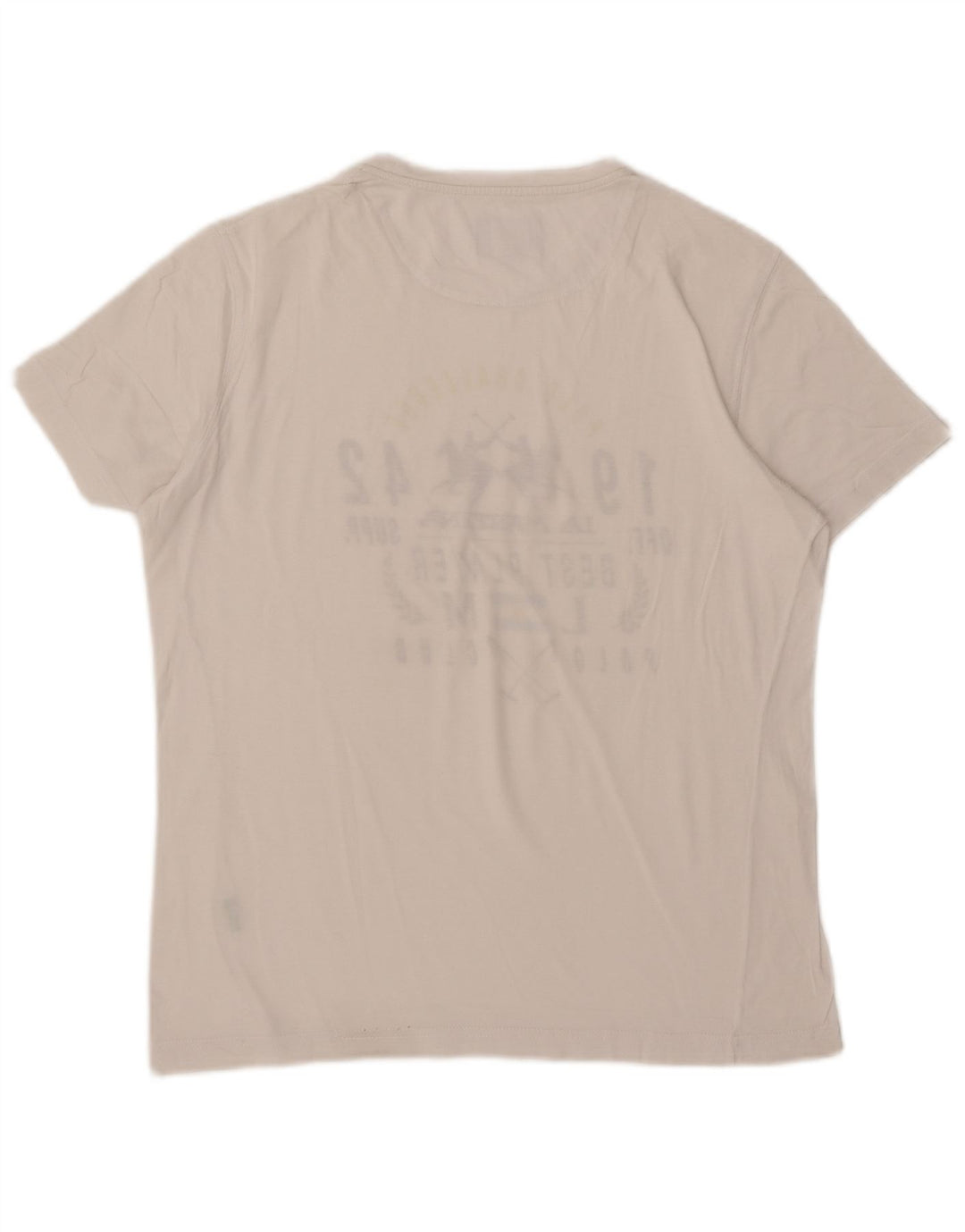 La Martina Herren-T-Shirt mit Grafik, Mittelweiß