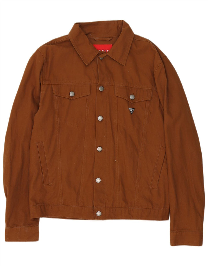Guess Chaqueta Bomber para Hombre UK 38 Algodón Marrón Medio