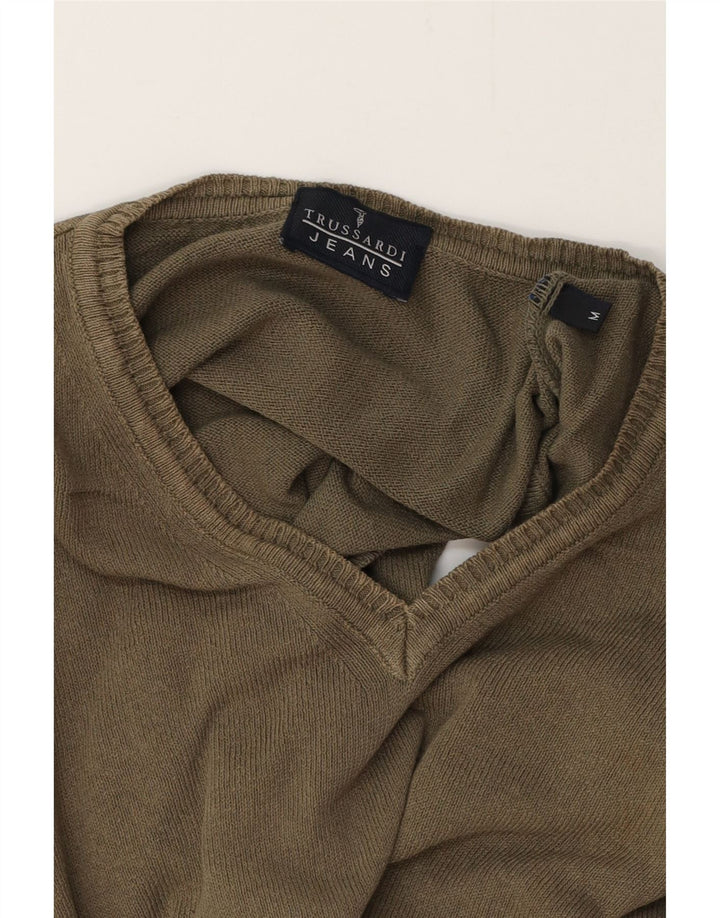 TRUSSARDI Mens Vest Tank Top Medium Khaki