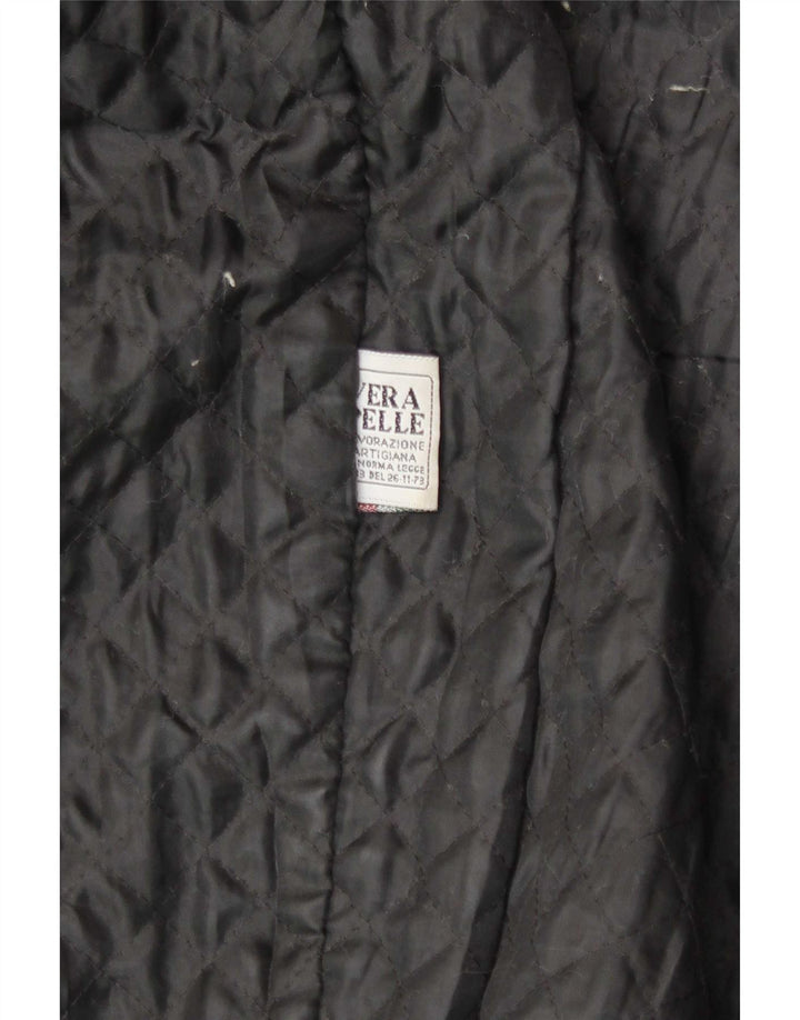 veste en cuir homme vintage IT 48 Medium Noir