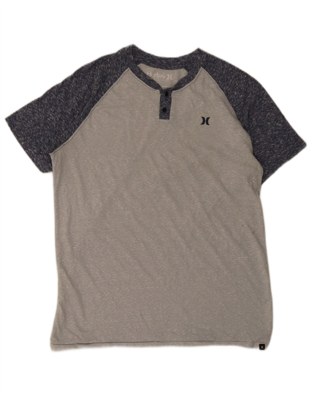 Hurley Herre Premium Fit T-shirt Top Medium Grey Colourblock Polyester