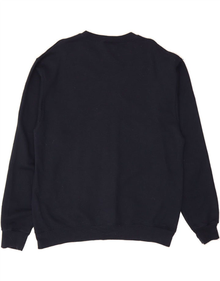 CHAMPION Mens Graphic Sweatshirt Jumper Large Navy Blue Cotton Vintage Champion and Second-Hand Champion from Messina Hembry 