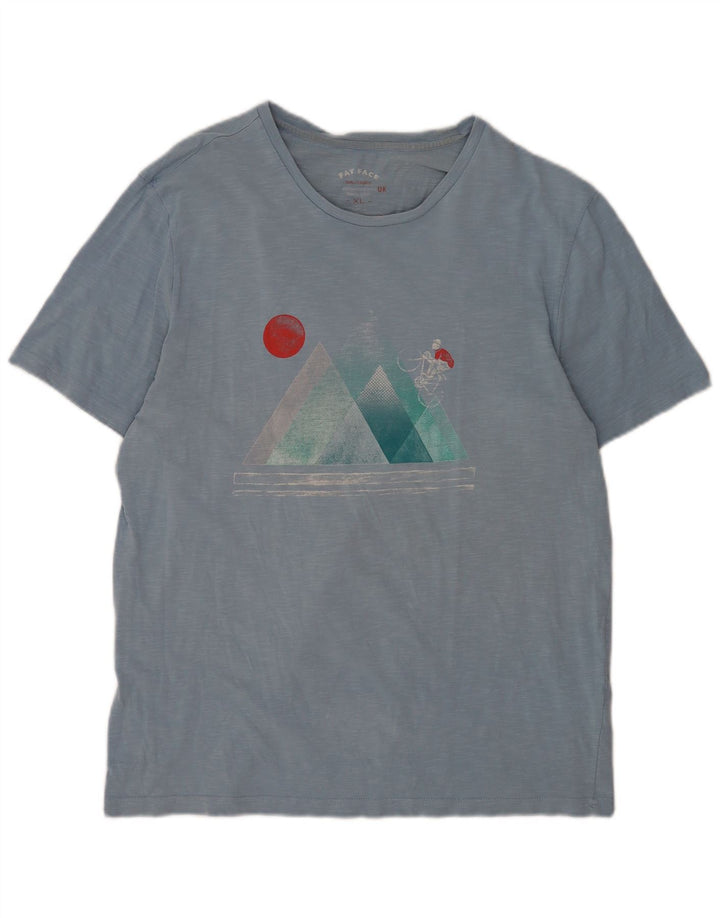 Fat Face Mens Graphic T-Shirt Top XL Blue Cotton