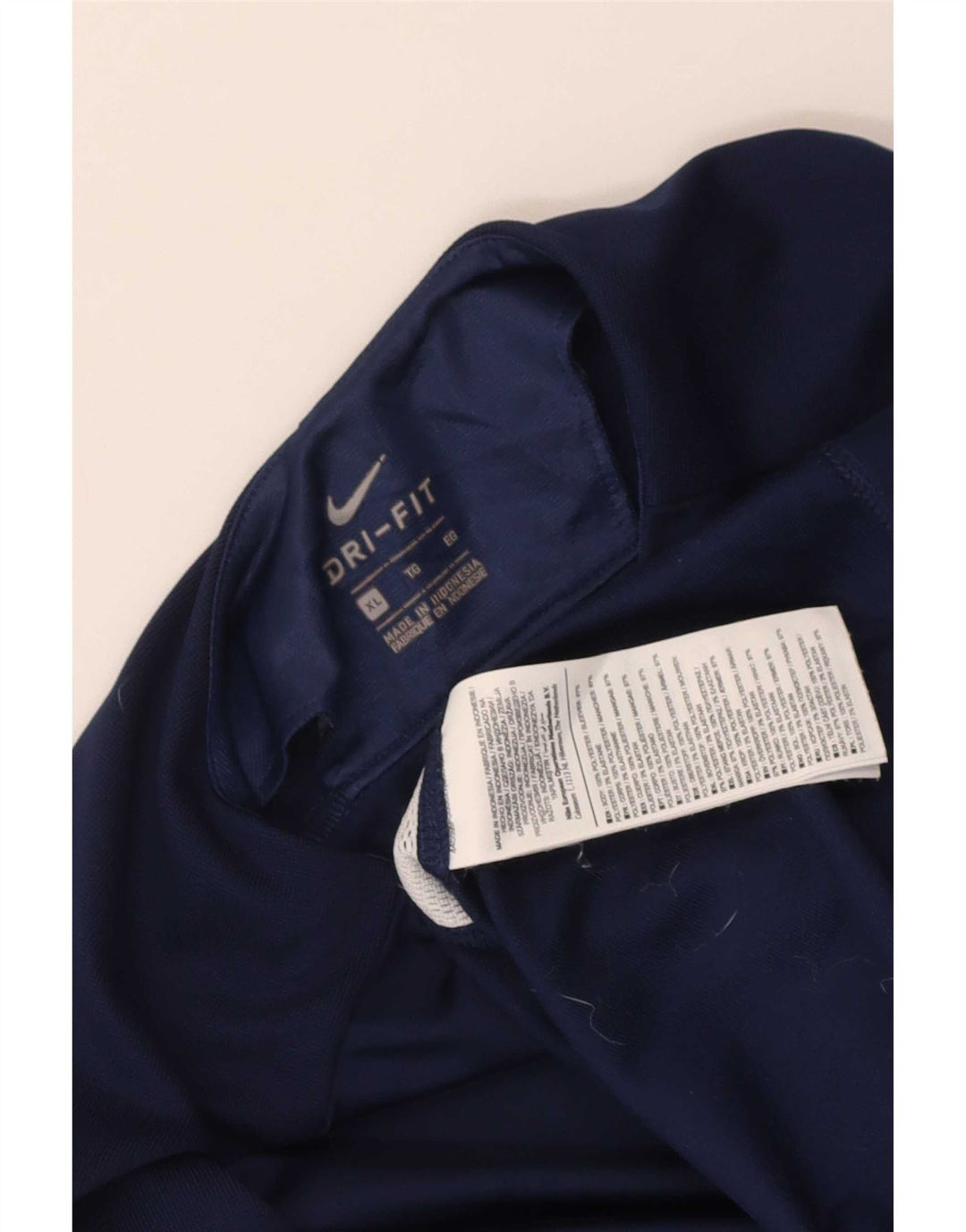 Top de trening pentru bărbați Dri Fit, cu fermoar și gât, XL, poliester bleumarin