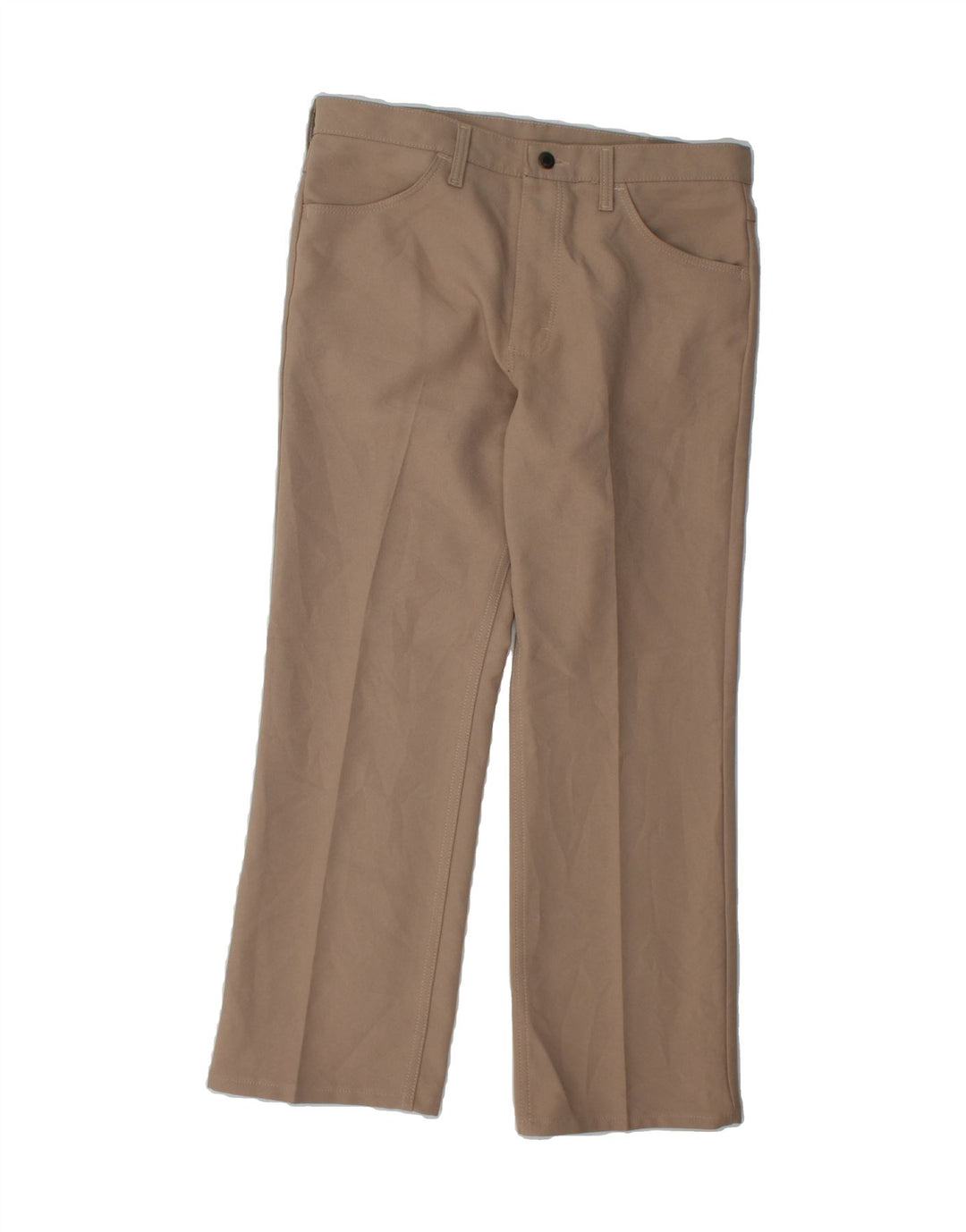 WRANGLER Womens Straight Casual Trousers W34 L29 Beige Polyester Vintage Wrangler and Second-Hand Wrangler from Messina Hembry 