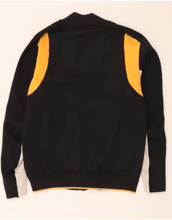 ADIDAS Mens Graphic Tracksuit Top Jacket Small Black Colourblock Nylon