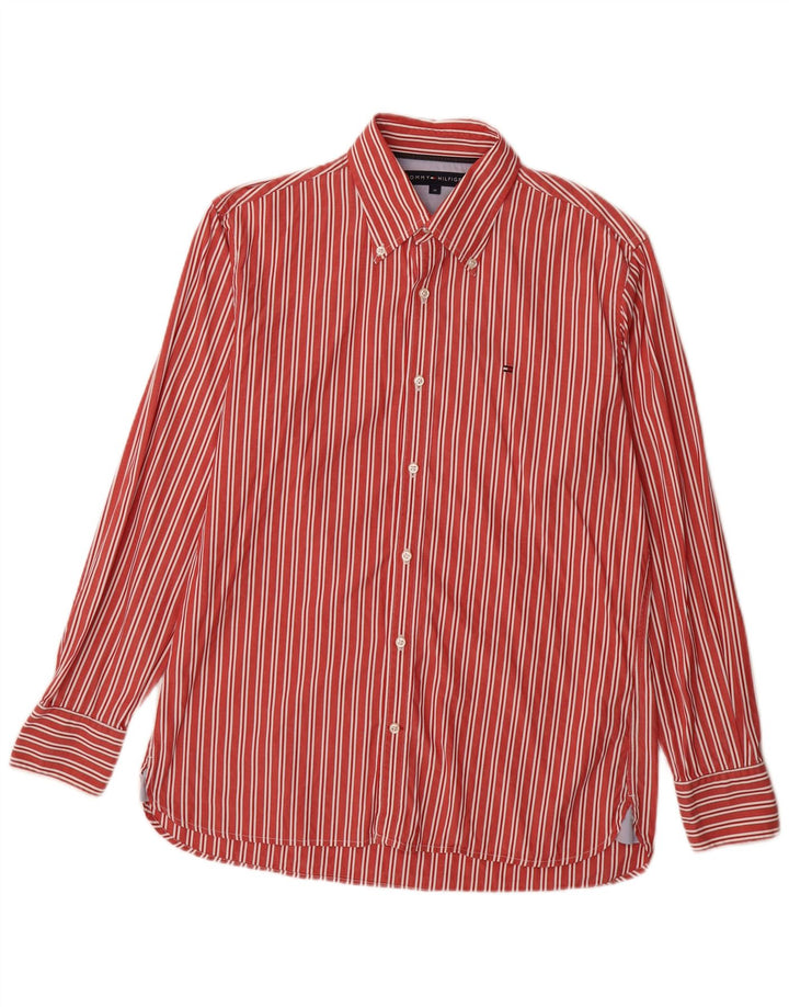 Tommy Hilfiger Herreskjorte Medium rødstribet bomuld