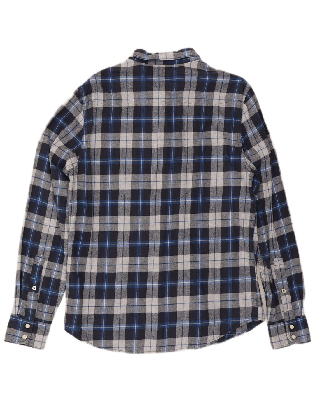 Lee Mens Regular Fit Flannel Shirt Medium Blue Check Cotton