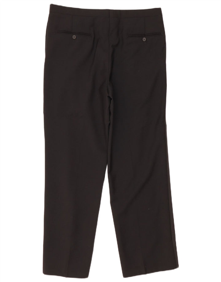 Vintage Mens Pegged Suit Trousers W36 L31 Black