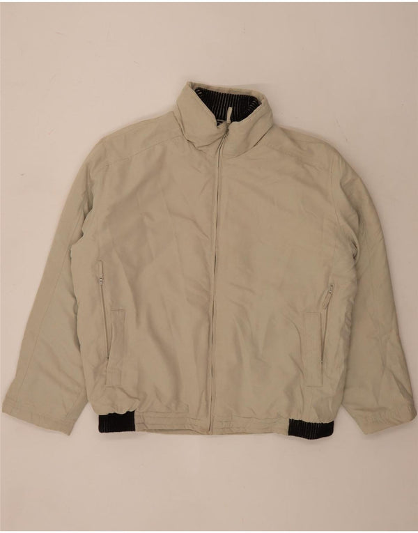 Vintage férfi bomber dzseki UK 42 XL bézs Colourblock poliészter